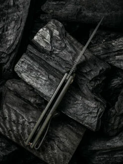 WE Smooth Sentinel Black With Green Micarta Inlay -KNIFE LOUNGE Sales 1633924257531878