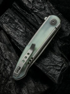 WE Smooth Sentinel Grey With Natural G10 Inlay -KNIFE LOUNGE Sales 1633924534234952