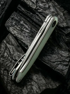 WE Smooth Sentinel Grey With Natural G10 Inlay -KNIFE LOUNGE Sales 1633924538191130