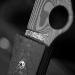 Spyderco SpyOpera Carbon Fiber Damasteel Sprint Run PlainEdge -KNIFE LOUNGE Sales Spyderco 3
