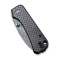Civivi Baby Banter Carbon -KNIFE LOUNGE Sales civivi baby banter thumb stud knife twill carbon fiber overlay on black g10 handle 234 black hand rubbed damascus blade c19068s ds1 112382 700x