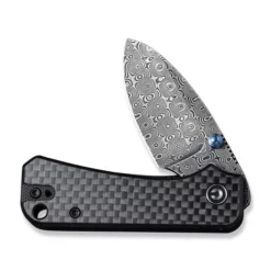 Civivi Baby Banter Carbon -KNIFE LOUNGE Sales civivi baby banter thumb stud knife twill carbon fiber overlay on black g10 handle 234 black hand rubbed damascus blade c19068s ds1 940103 700x