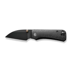 Civivi Baby Banter Wharncliffe Black -KNIFE LOUNGE Sales civivi baby banter wharncliffe thumb stud knife black burlap micarta contoured handle 232 black nitro v blade c19068sc 1 263903 600x