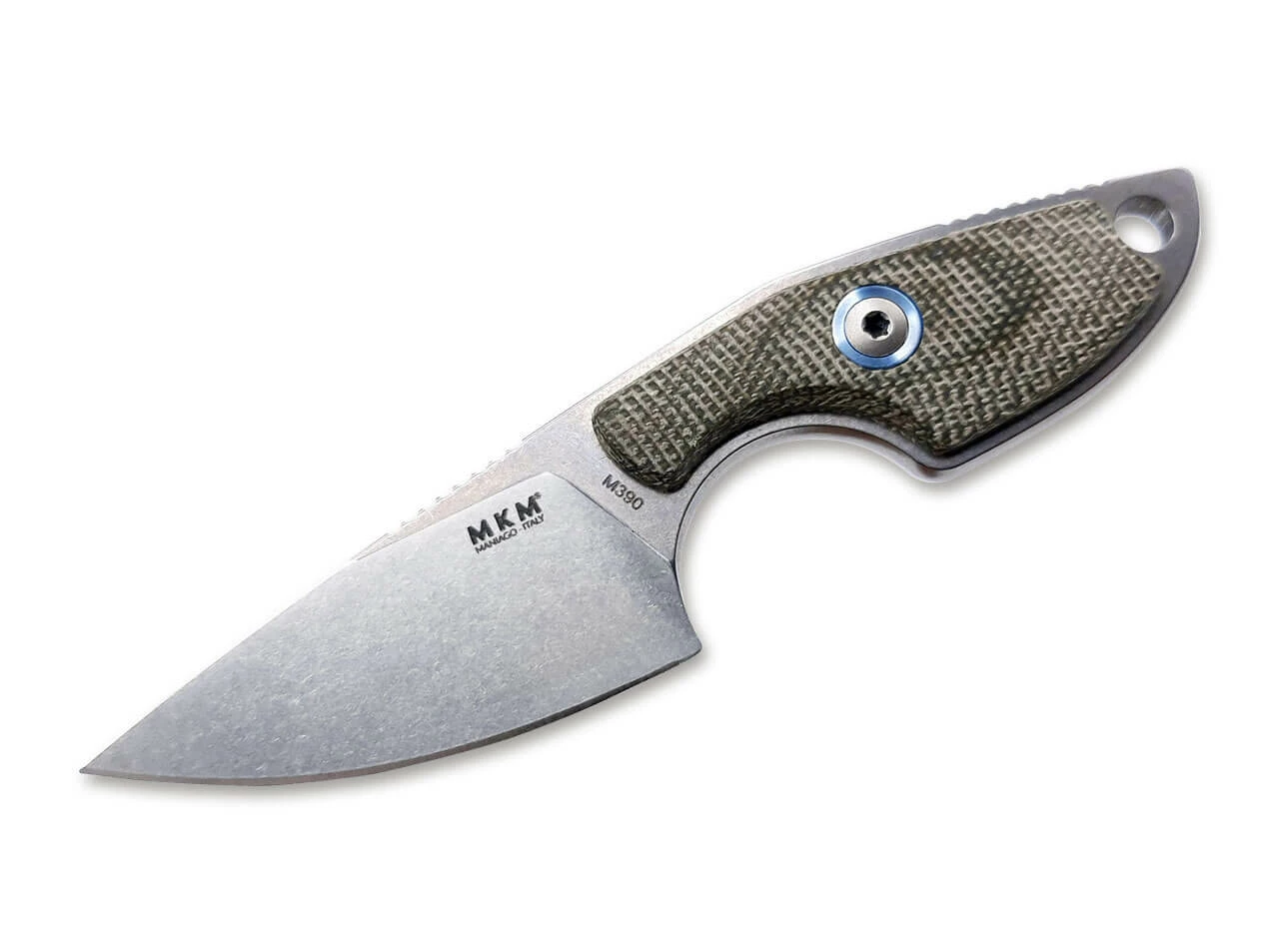 MKM Micro 1 Micarta Green -Doppoint- 3 MKM Micro 1 Micarta Green -Doppoint-