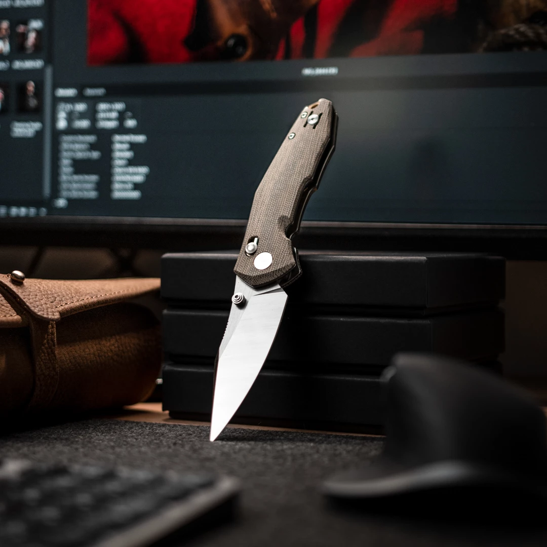 GiantMouse ACE Nazca Green Canvas Micarta 3 GiantMouse ACE Nazca Green Canvas Micarta