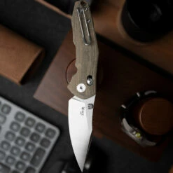 GiantMouse ACE Nazca Green Canvas Micarta 11 GiantMouse ACE Nazca Green Canvas Micarta -KNIFE LOUNGE Sales nazca micarta 1