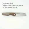 Vero Neuron Natural Micarta Hand Satin 1 Vero Neuron Natural Micarta Hand Satin -KNIFE LOUNGE Sales nmhand 700x