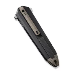 WE Diatomic Black Titanium & Bronze -KNIFE LOUNGE Sales weknife diatomic flipper knife black titanium handle bronze endcap 378 polished bead blasted cpm 20cv blade we22032 3 395197 500x