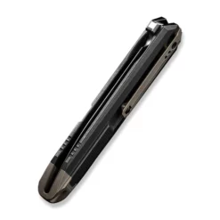 WE Diatomic Black Titanium & Bronze -KNIFE LOUNGE Sales weknife diatomic flipper knife black titanium handle bronze endcap 378 polished bead blasted cpm 20cv blade we22032 3 636844 500x
