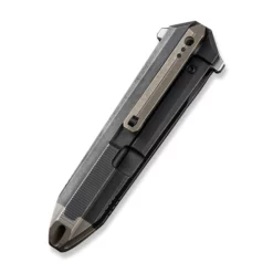 WE Diatomic Black Titanium & Bronze -KNIFE LOUNGE Sales weknife diatomic flipper knife black titanium handle bronze endcap 378 polished bead blasted cpm 20cv blade we22032 3 948508 500x