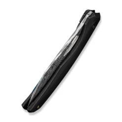 WE Knife Ignio Damascus -KNIFE LOUNGE Sales weknife ignio flipper thumb hole knife black titanium handle 33 hakkapella damasteel blade we22042b ds1 851099 600x