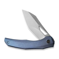 WE Knife Ignio Blue -KNIFE LOUNGE Sales weknife ignio flipper thumb hole knife blue titanium handle 33 stonewashed cpm 20cv blade we22042b 3 694277 600x
