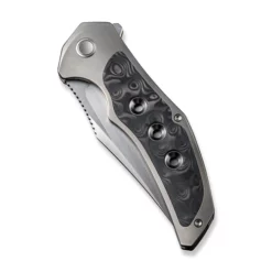 WE Knife Magnetron Gray Titanium With Rose Carbon Fiber Inlay 16 WE Knife Magnetron Gray Titanium With Rose Carbon Fiber Inlay -KNIFE LOUNGE Sales weknife magnetron flipper knife gray titanium handle with rose carbon fiber inlay 376 hand rubbed satin cpm 20cv blade we18058 2 645133 500x