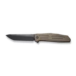 WE Knife Shadowfire Titanium Bronze -KNIFE LOUNGE Sales weknife shadowfire flipper knife bronze titanium handle 397 black stonewashed bevels black brushed flats cpm 20cv blade we22035 3 681984 500x
