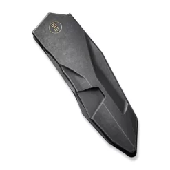WE Knife Solid Black Titanium -KNIFE LOUNGE Sales weknife solid flipper knife black titanium integral handle 388 black stonewashed cpm 20cv blade we22028 1 503967 600x