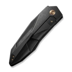 WE Knife Solid Black Titanium -KNIFE LOUNGE Sales weknife solid flipper knife black titanium integral handle 388 black stonewashed cpm 20cv blade we22028 1 517476 600x