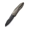 WE Knife Solid Bronze Titanium -KNIFE LOUNGE Sales weknife solid flipper knife bronze titanium integral handle 388 black stonewashed cpm 20cv blade we22028 3 194064 600x