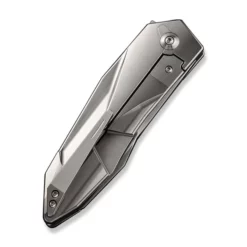 WE Knife Solid Polished Bead Blasted Titanium -KNIFE LOUNGE Sales weknife solid flipper knife polished bead blasted titanium integral handle 388 polished bead blasted cpm 20cv blade we22028 2 277337 600x