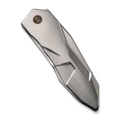 WE Knife Solid Polished Bead Blasted Titanium -KNIFE LOUNGE Sales weknife solid flipper knife polished bead blasted titanium integral handle 388 polished bead blasted cpm 20cv blade we22028 2 389031 600x